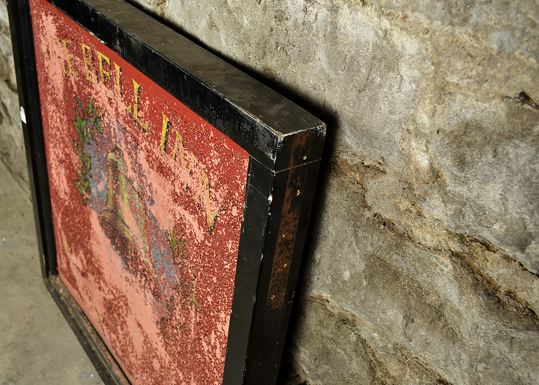 "The Bell Inn" Red Wooden English Pub Sign