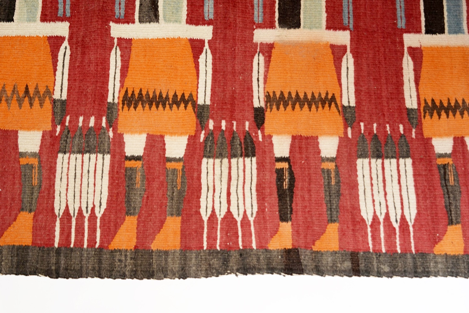 Fabulous Early 20th C. Navajo Yei Hand Woven Figural Rug