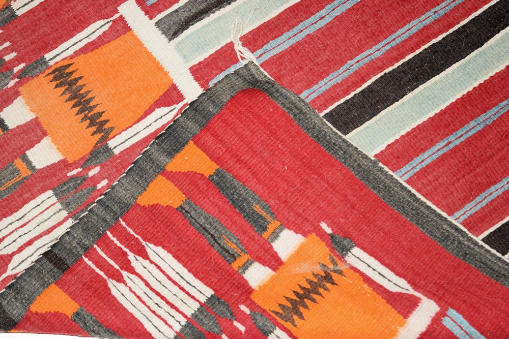 Fabulous Early 20th C. Navajo Yei Hand Woven Figural Rug