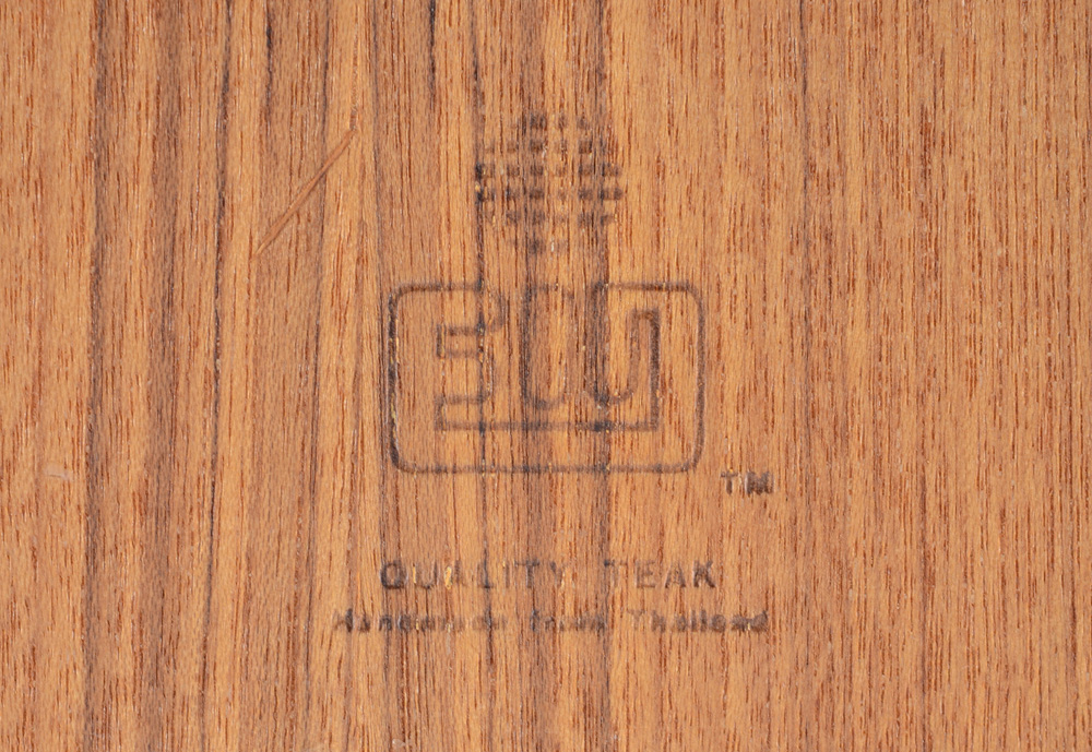 Vintage EIN Teak Tambour Modern Desk Organizer