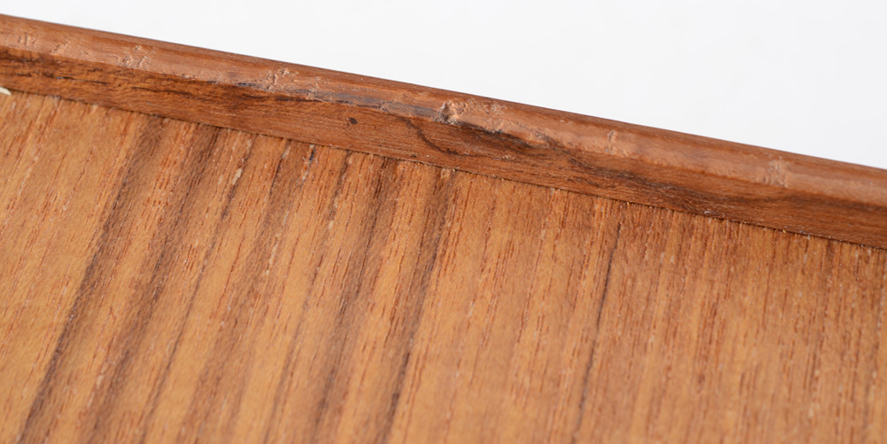 Vintage EIN Teak Tambour Modern Desk Organizer