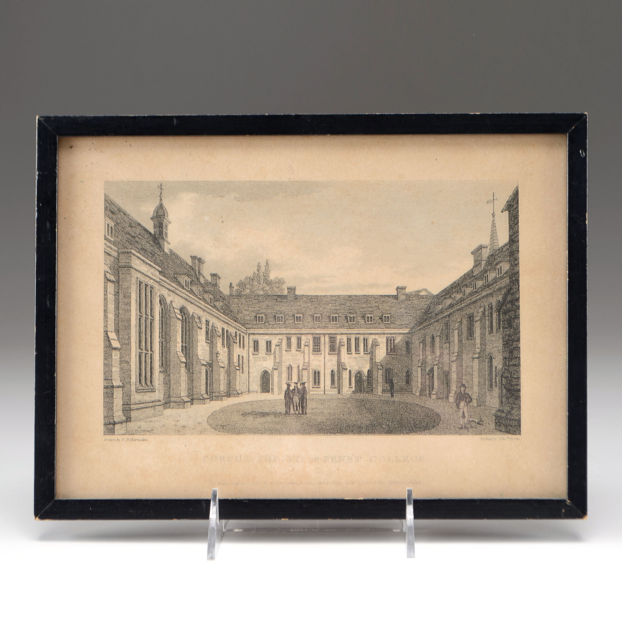 Richard B. Harraden 1810 Engraving "Corpus Christi or Benet College"