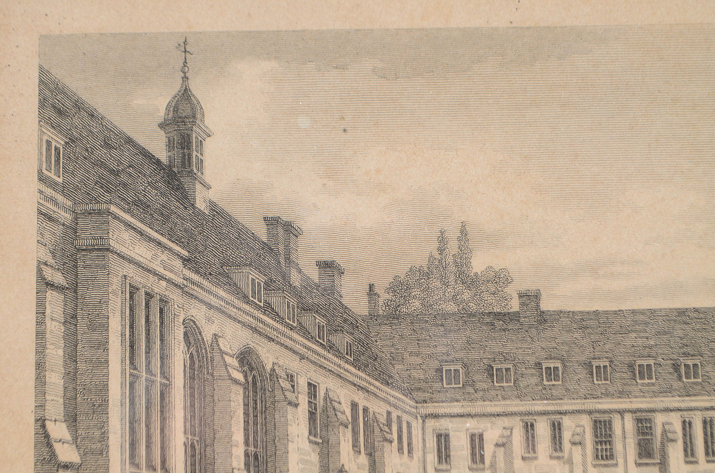 Richard B. Harraden 1810 Engraving "Corpus Christi or Benet College"