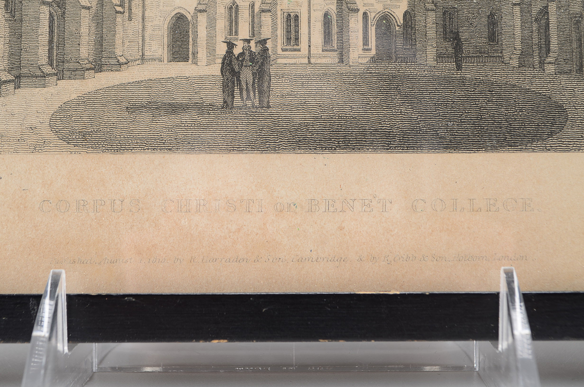 Richard B. Harraden 1810 Engraving "Corpus Christi or Benet College"
