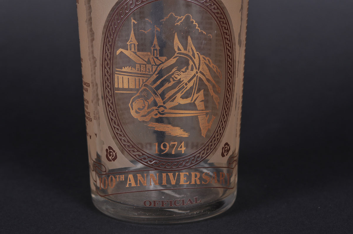 Set of Ten Vintage 1974 Canonero II Kentucky Derby Julep Glassses