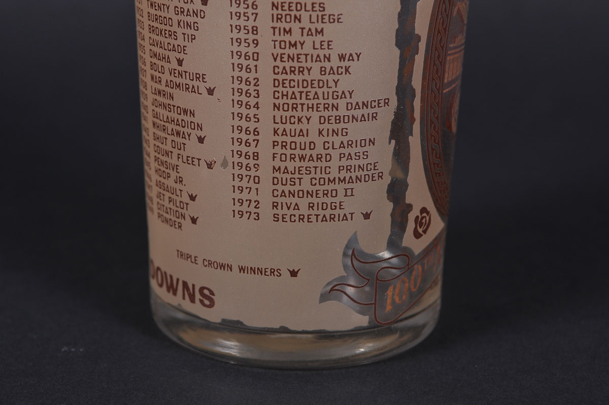 Set of Ten Vintage 1974 Canonero II Kentucky Derby Julep Glassses