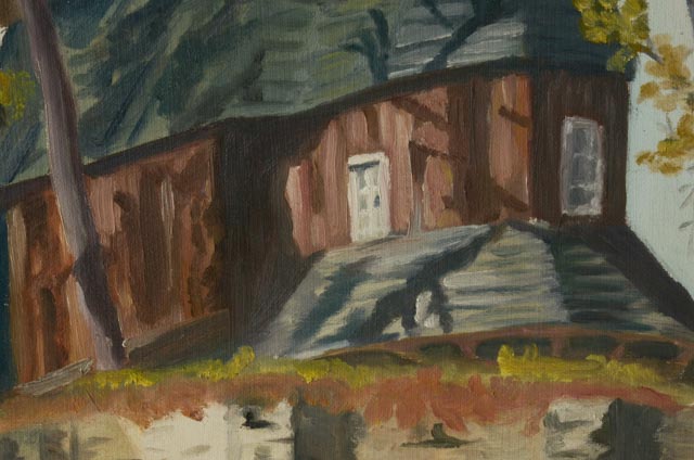 Louise Goetz Original Oil Painting "400 Year Old Roman Catholic Church, Czechoslovakia"