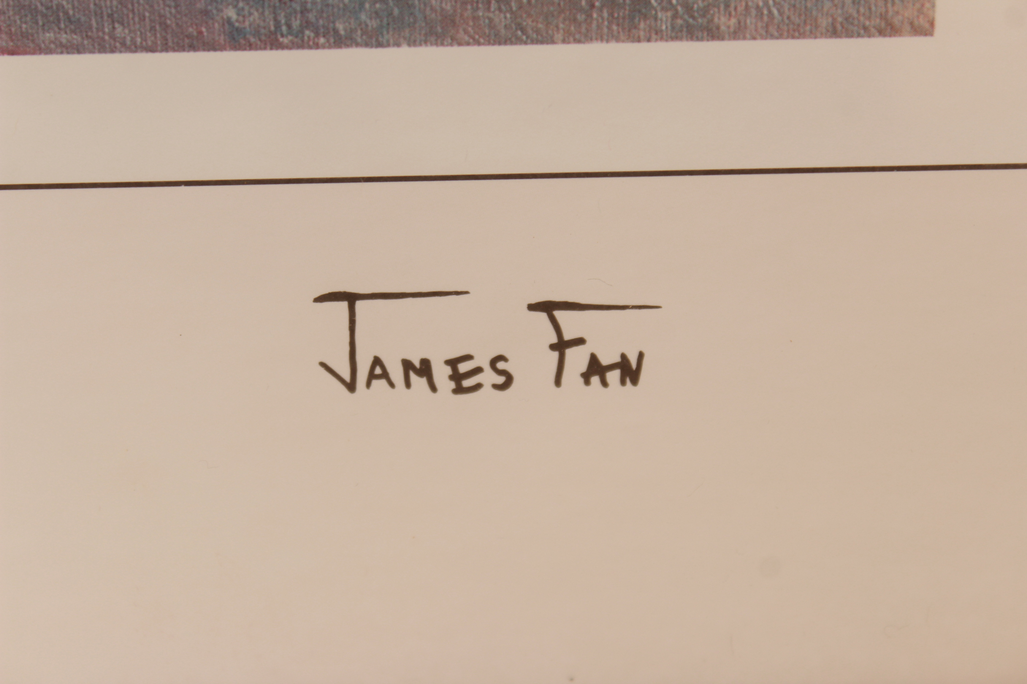 James Fan Offset Lithograph Print
