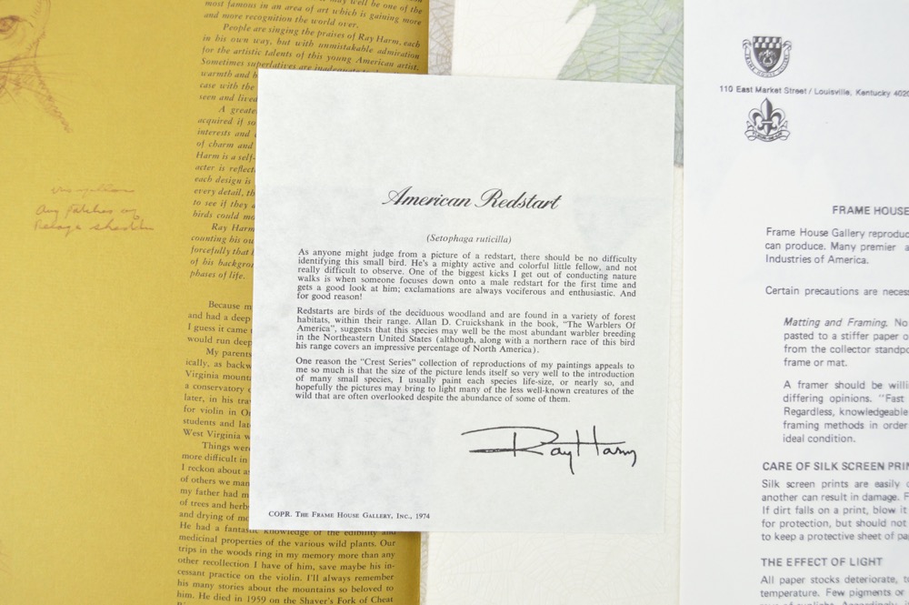 Signed Ray Harm Bird Prints