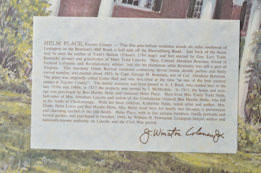 Signed Woody Huston "Helm Place" Limited Edition Print