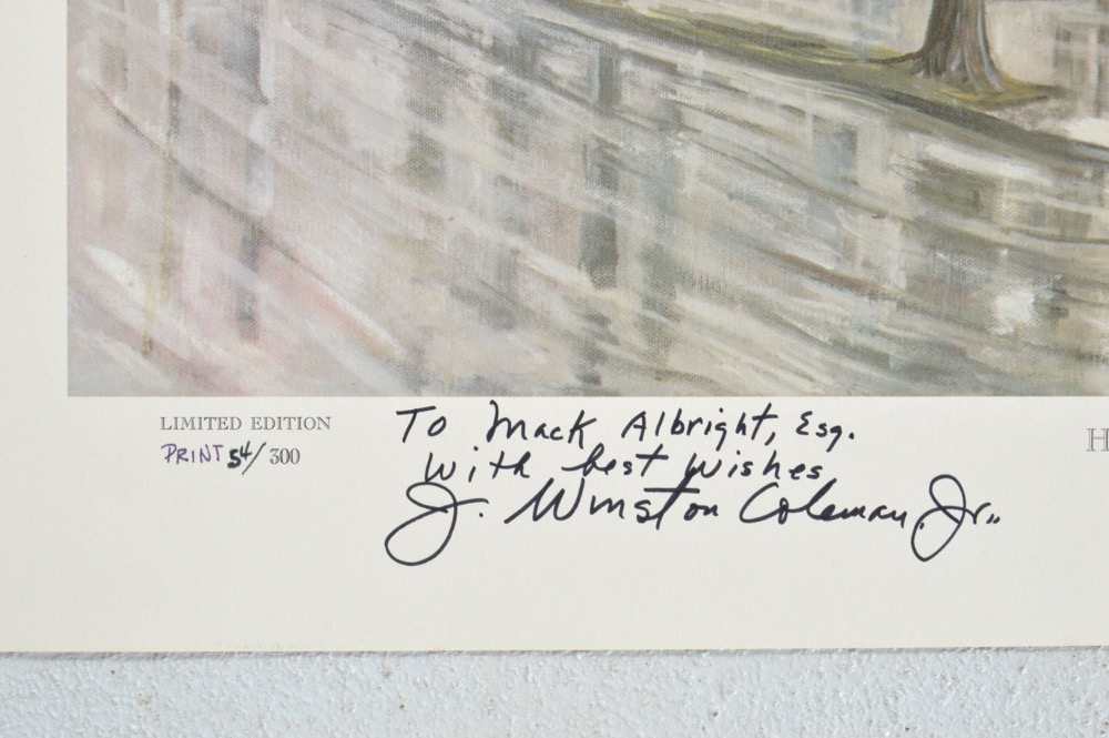 Signed Woody Huston "Hunt-Morgan Home" Limited Edition Print