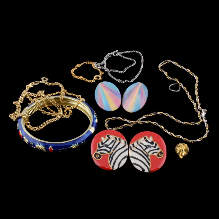 Collection of Costume Earrings, Bracelets and More