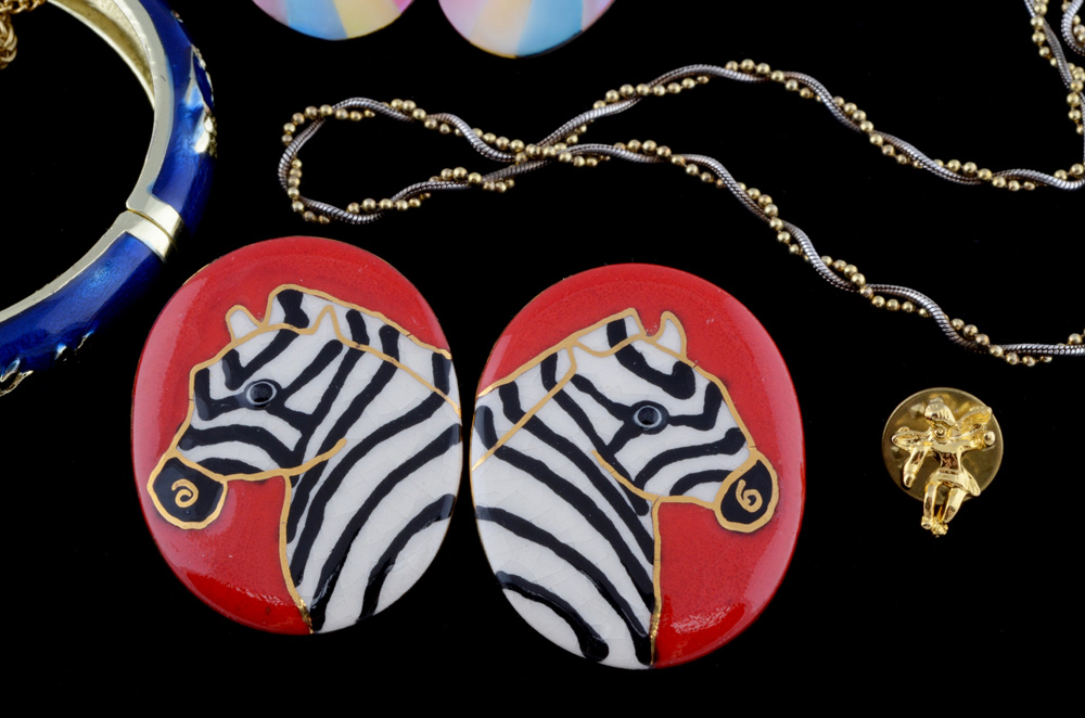 Collection of Costume Earrings, Bracelets and More