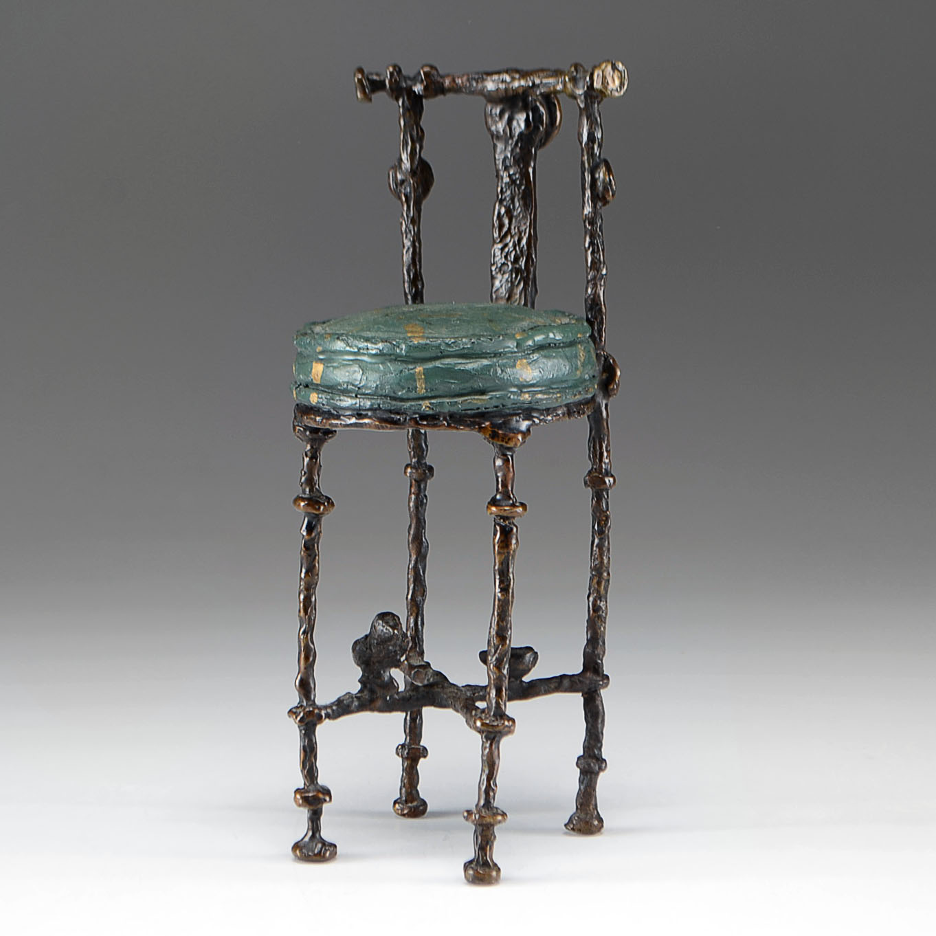 Diego Giacometti Style Bronze Cast Chair Maquette