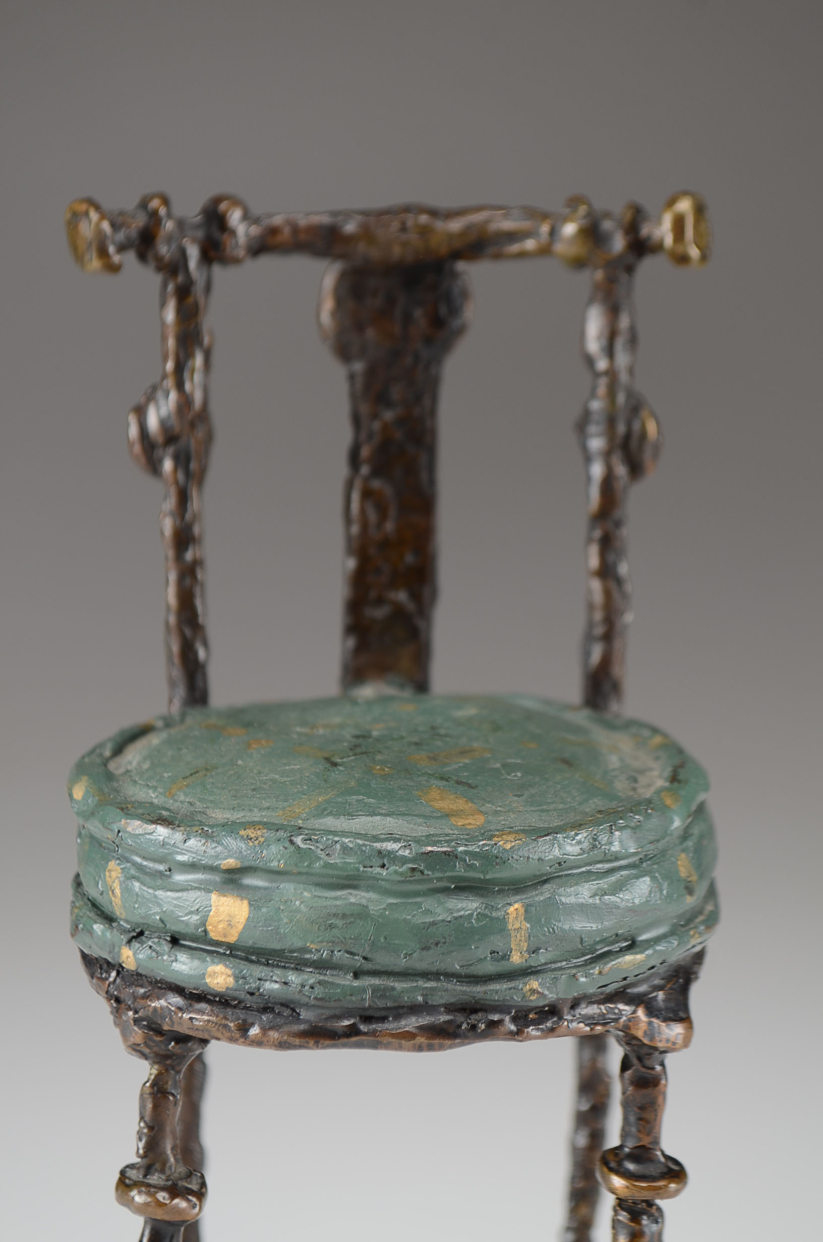 Diego Giacometti Style Bronze Cast Chair Maquette