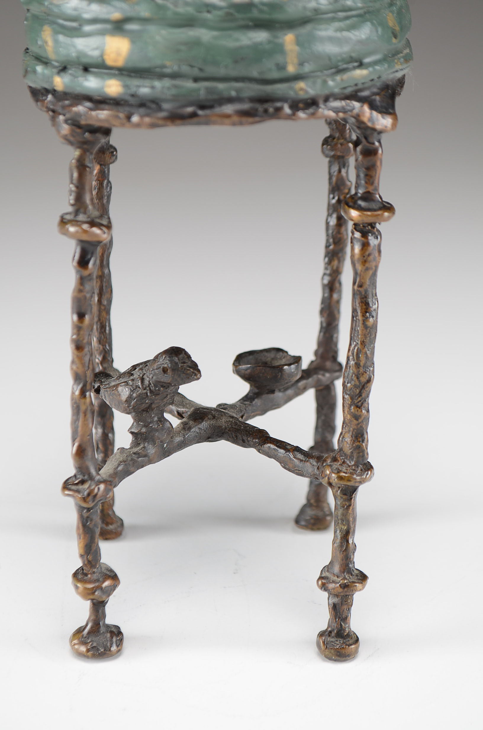 Diego Giacometti Style Bronze Cast Chair Maquette