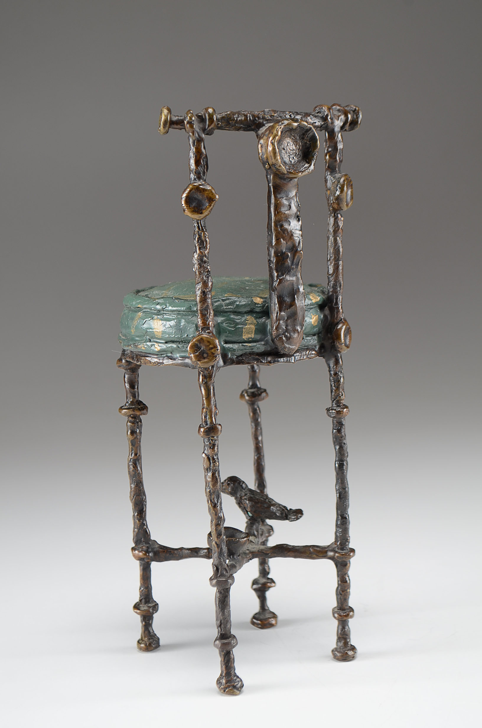 Diego Giacometti Style Bronze Cast Chair Maquette