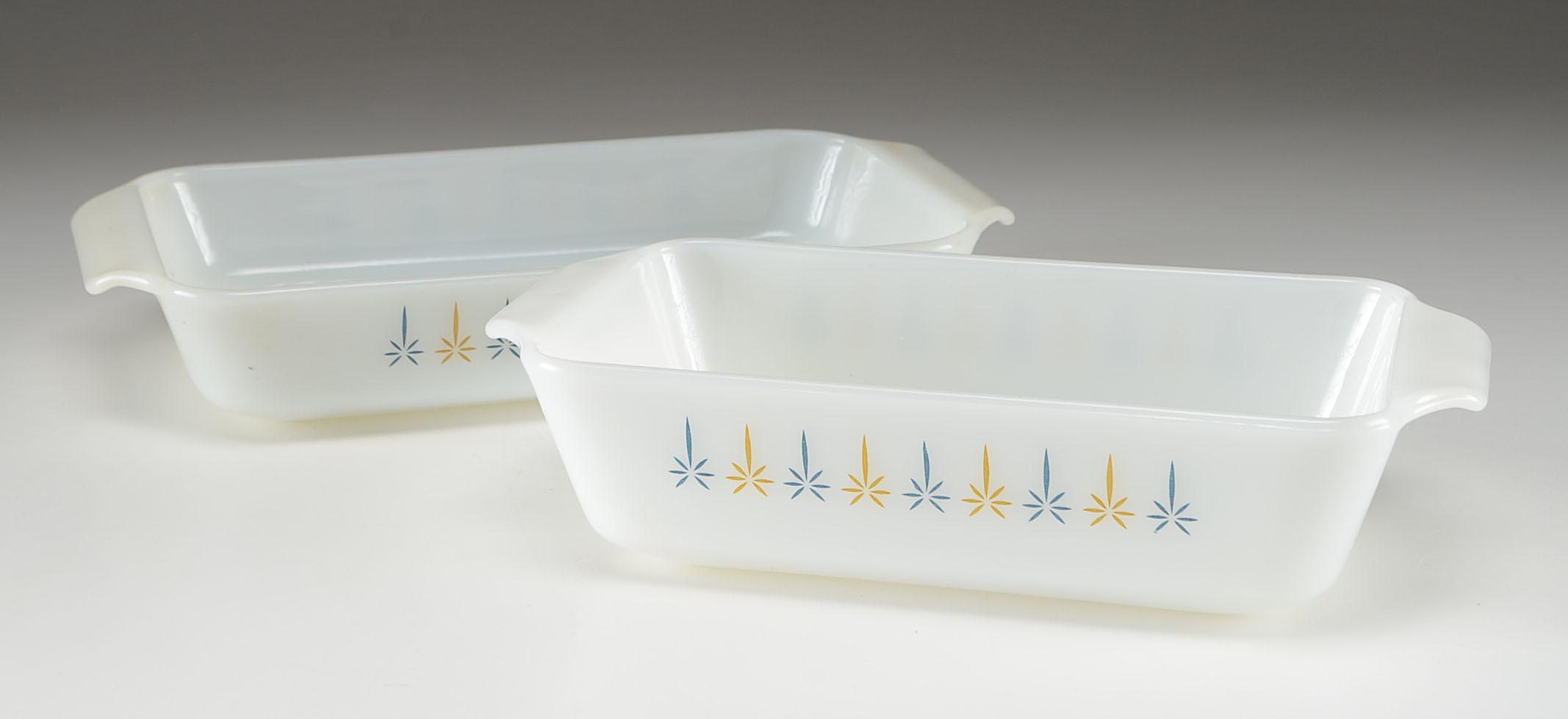 Anchor Hocking Fire-King Glass "Candle-Glow" Baking Pans