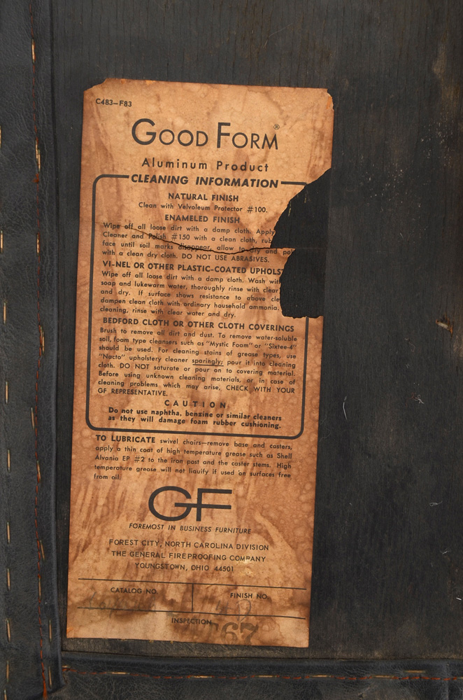 Pair of GF Leather Side Chairs