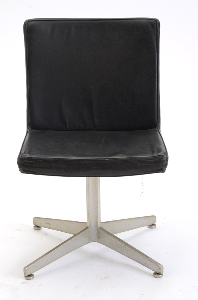 Pair of GF Leather Side Chairs