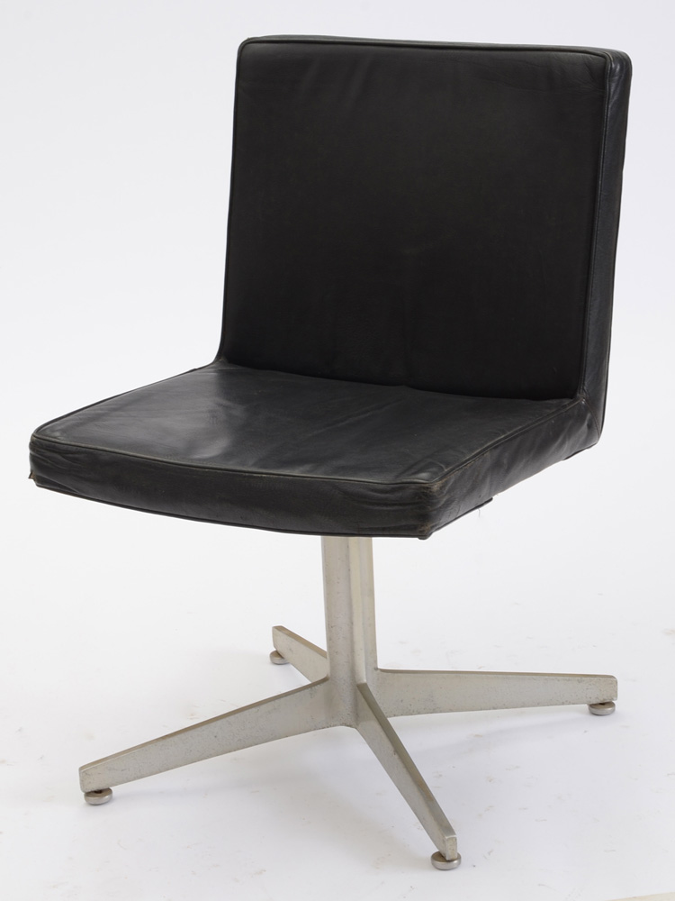 Pair of GF Leather Side Chairs