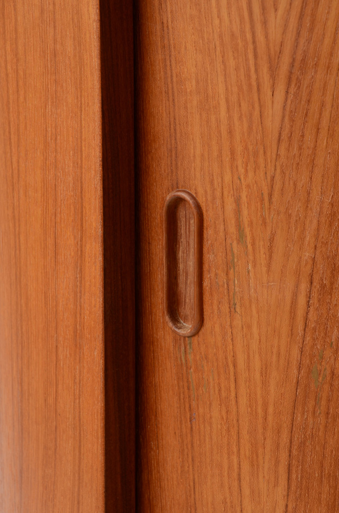 Danish Modern Cylindrical Teak Bar Cabinet