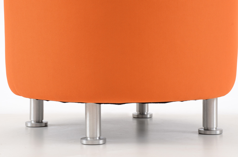 Turnstone Orange Modernist Footstool