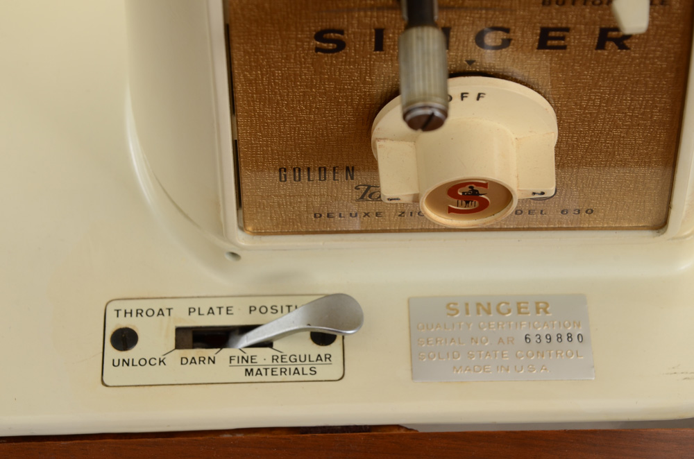 Vintage Singer Sewing Machine Table