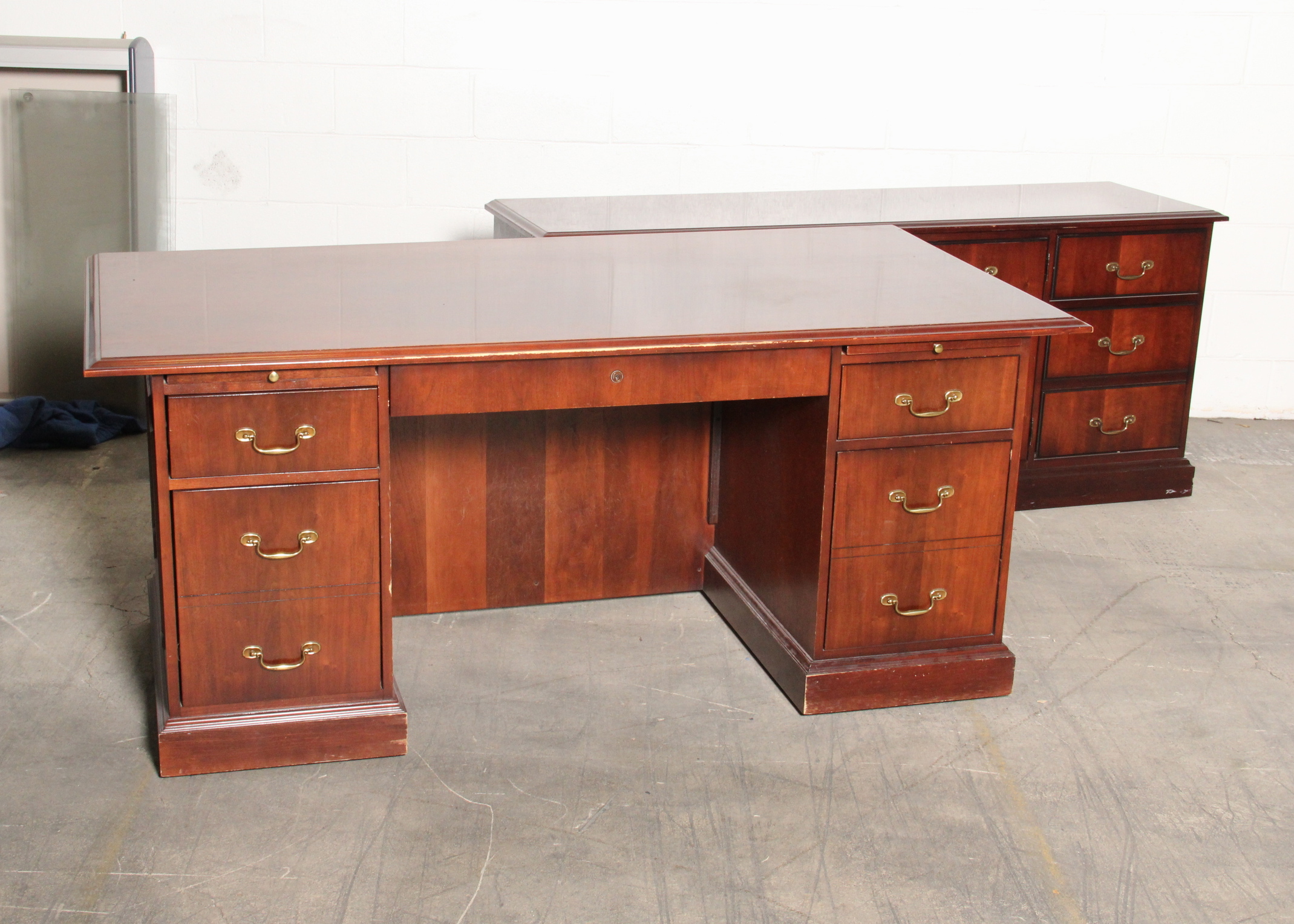 Paoli Executive Desk and Credenza
