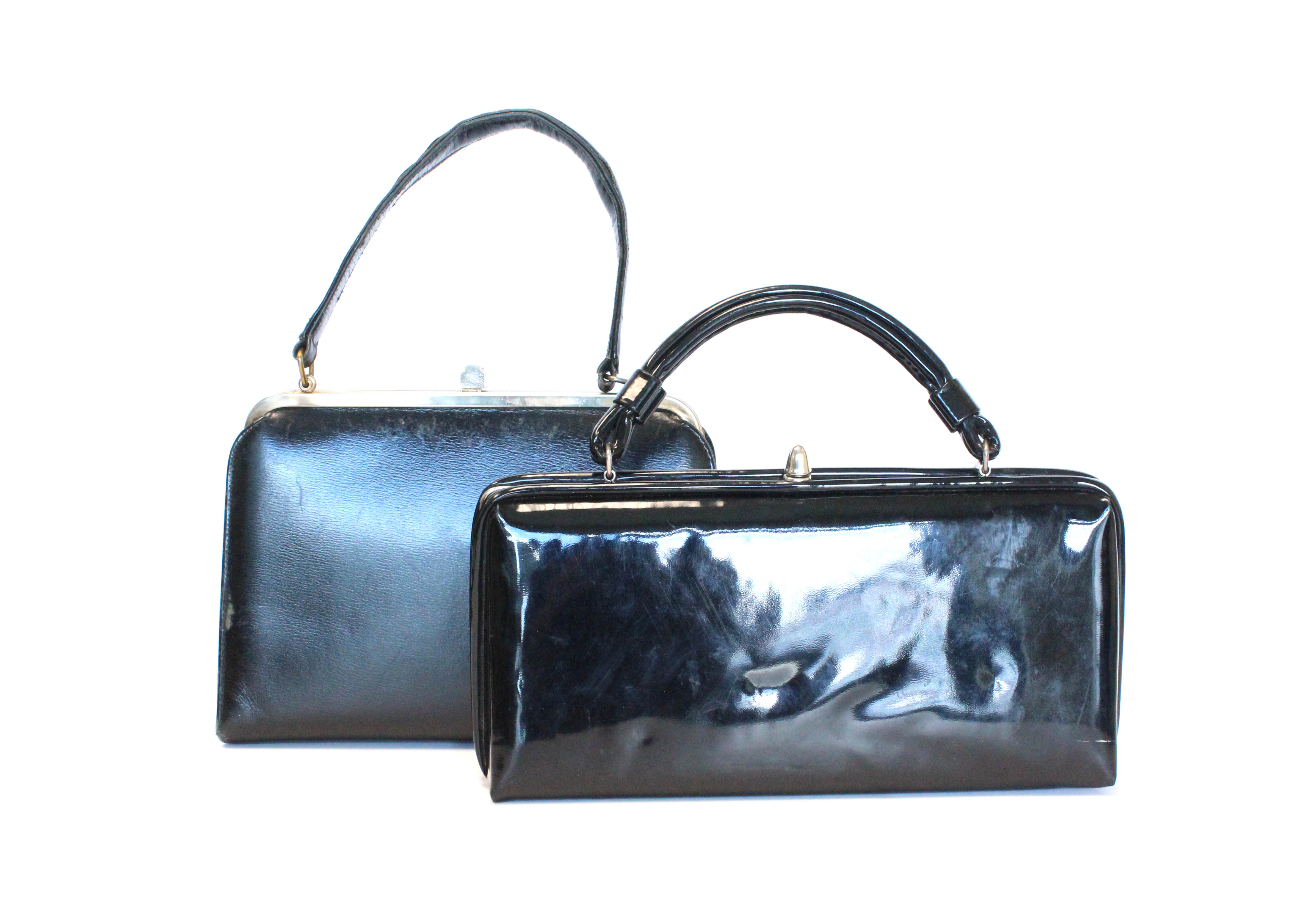 Two Vintage Black Handbags