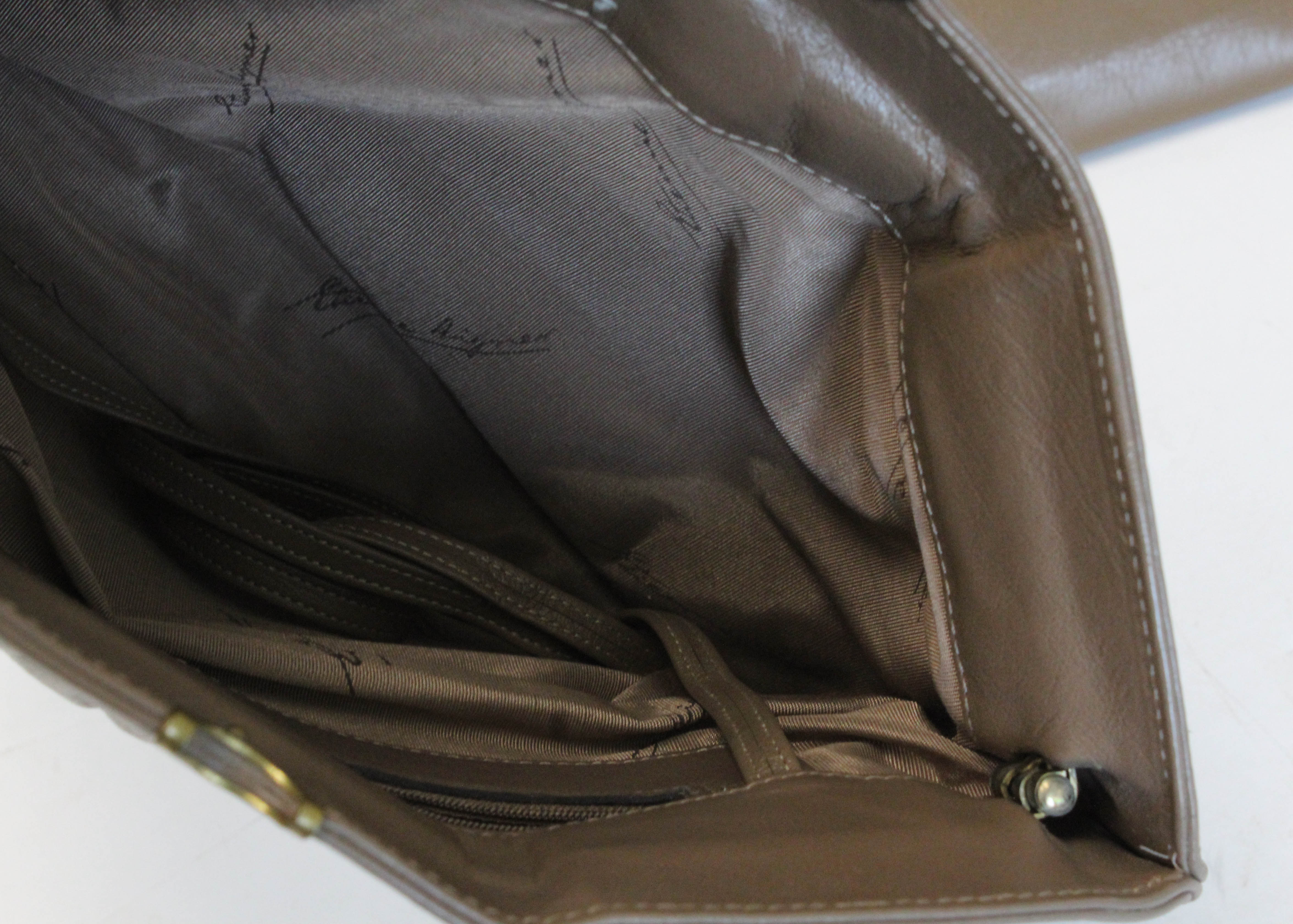 Etienne Aigner Brown Clutch and Handbag