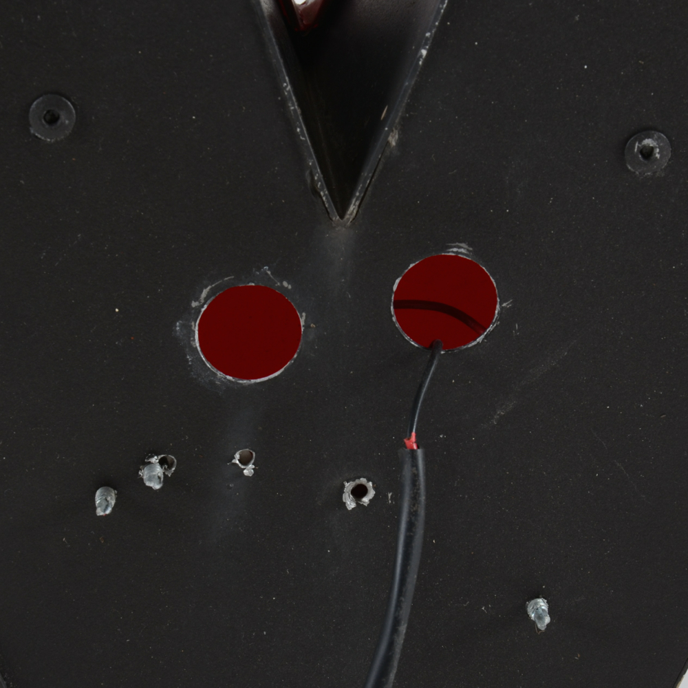 Large Red Metal Letter Y