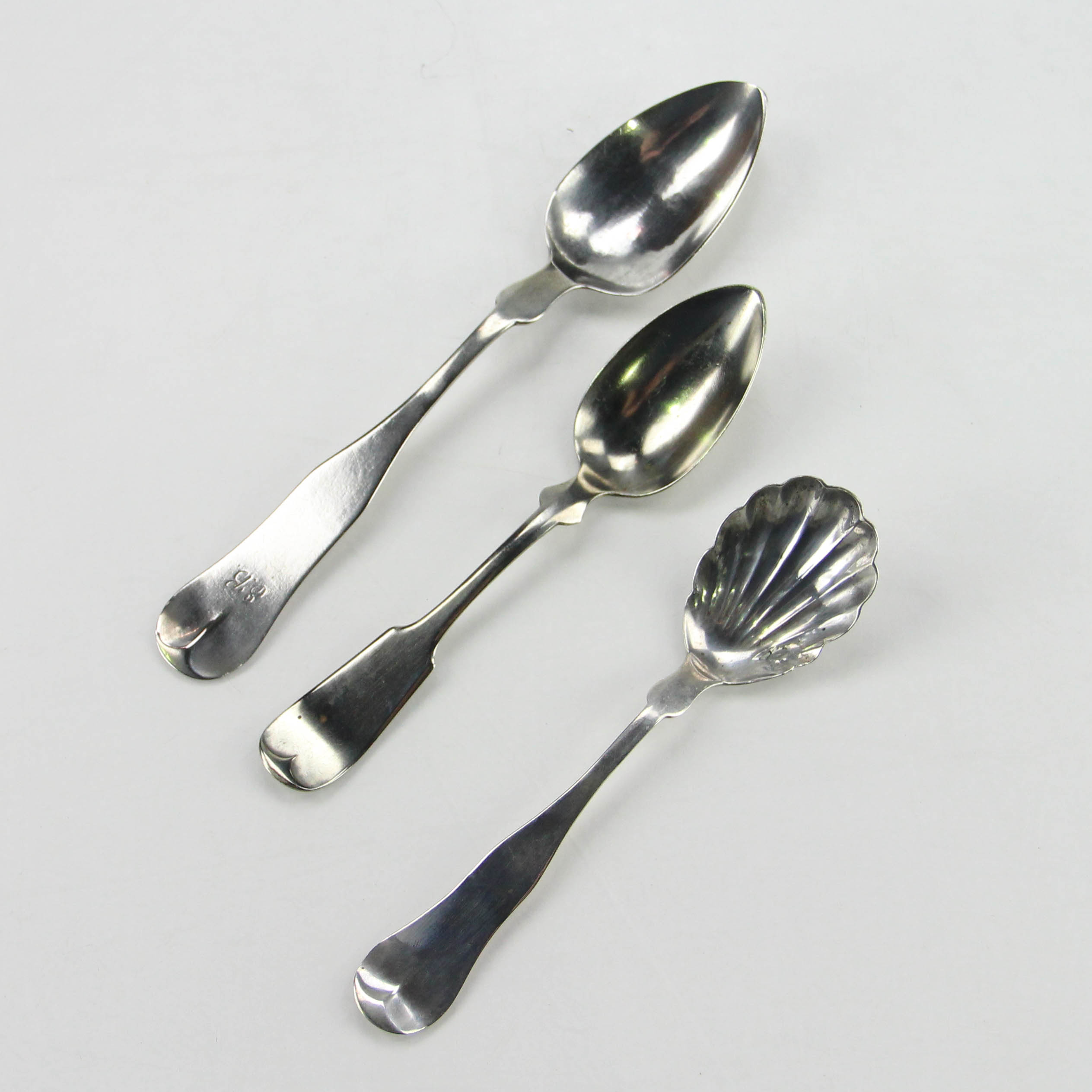 Trio of Antique Coin Silver Spoons