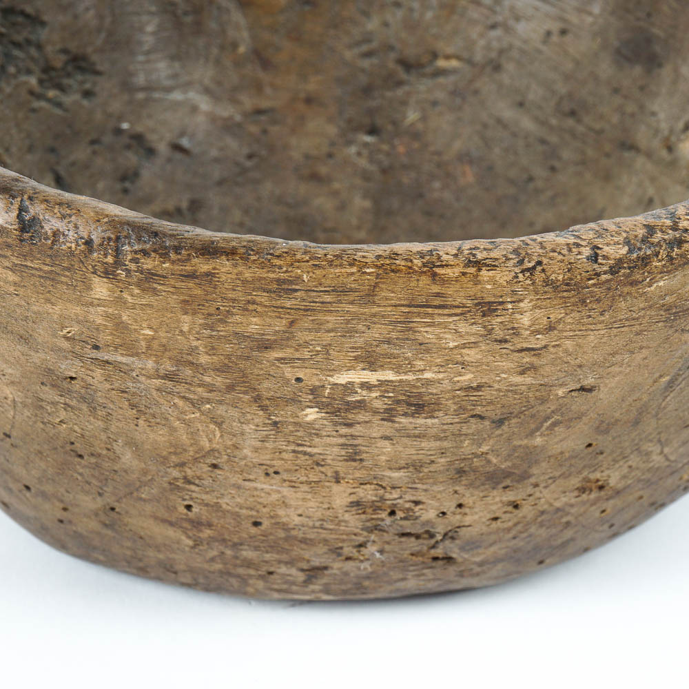 Primitive Hand Carved Wooden Bowl
