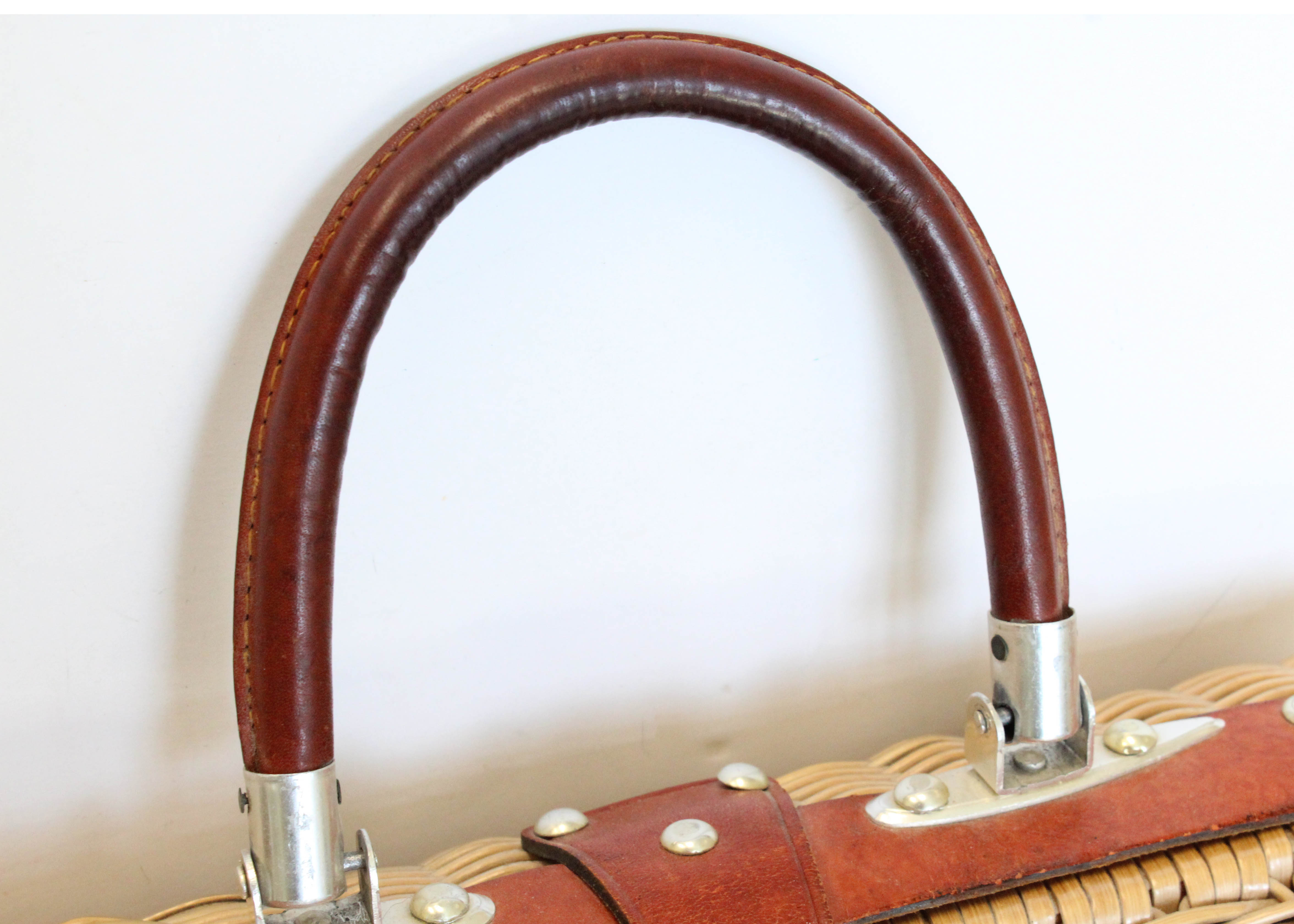 Coated Wicker Handbag