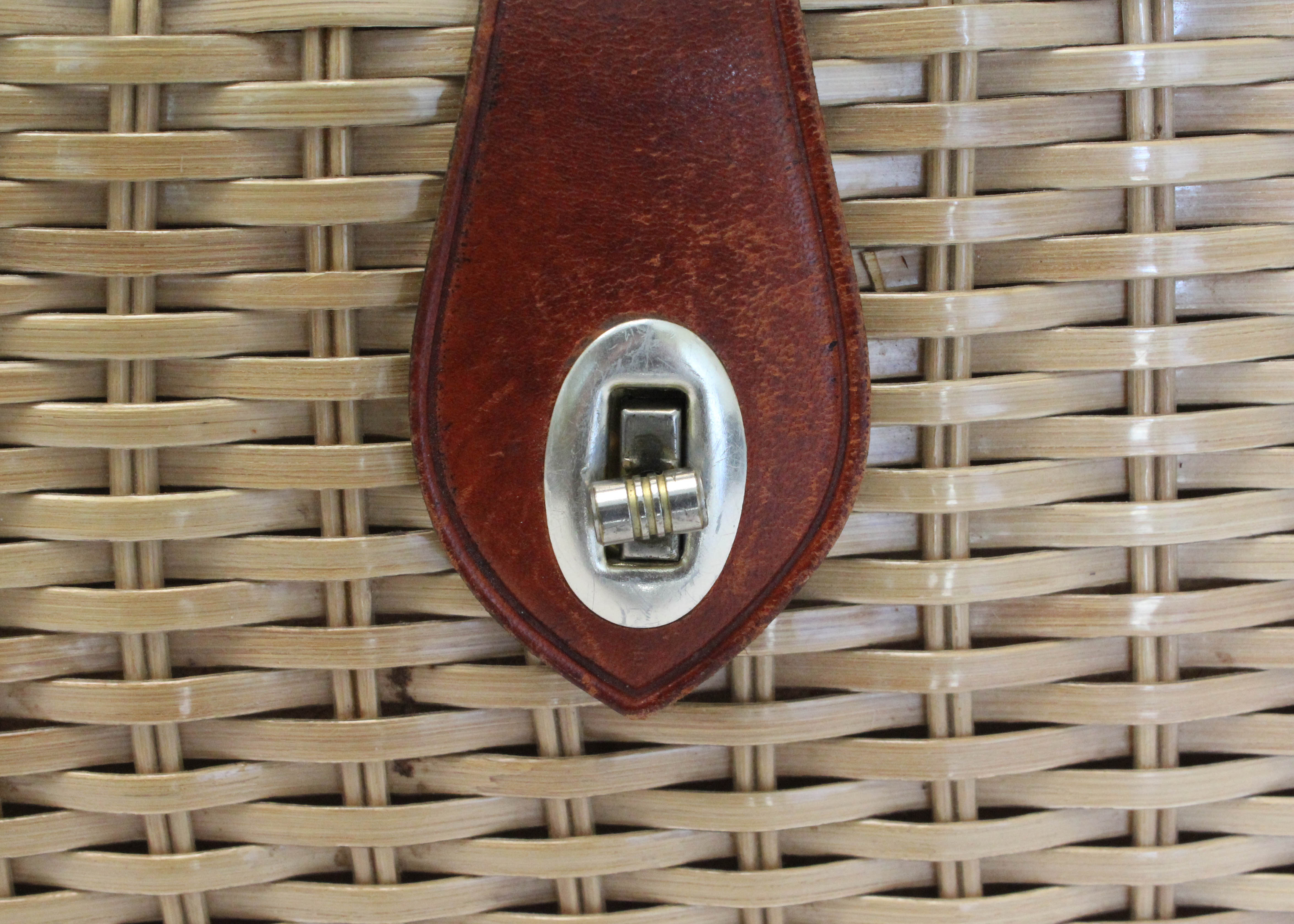 Coated Wicker Handbag