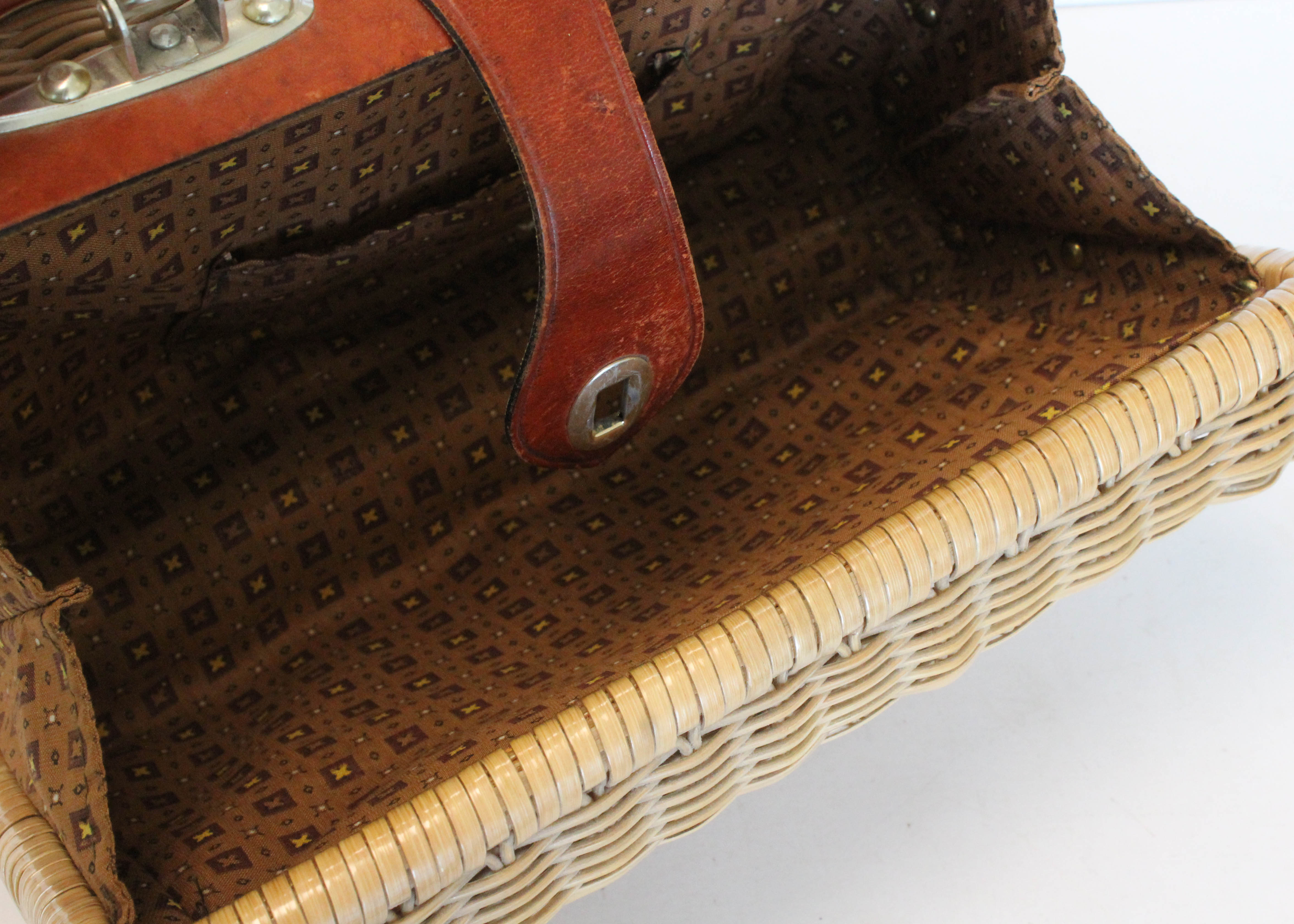 Coated Wicker Handbag