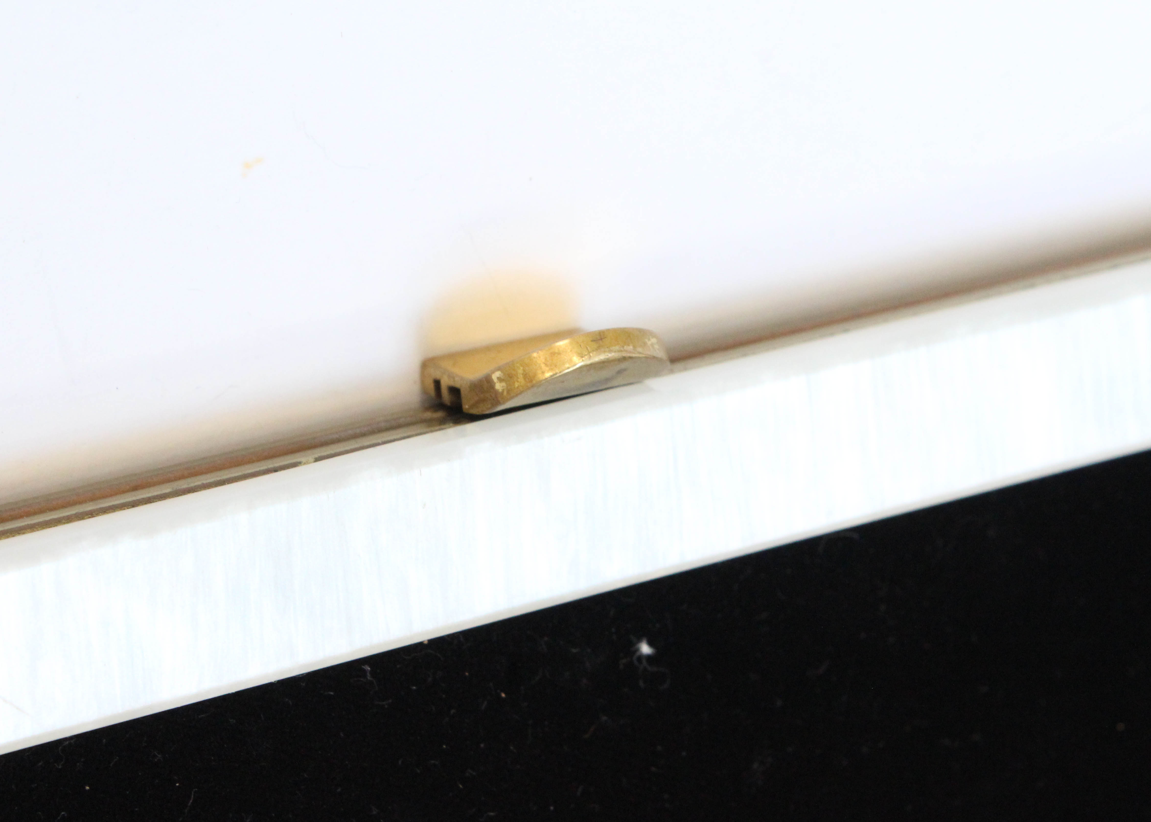 Black Velvet and Pearl Lucite Clutch Purse