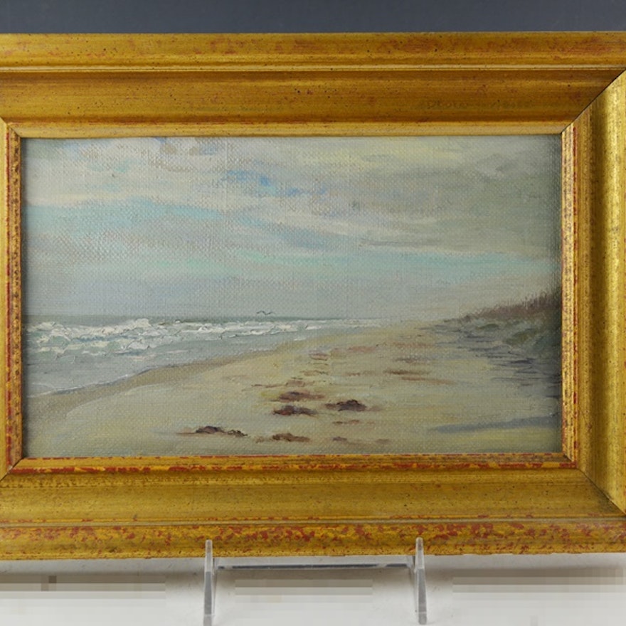 C.A.Roberts Unsigned Original Oil Painting Of Daytona Beach, Florida