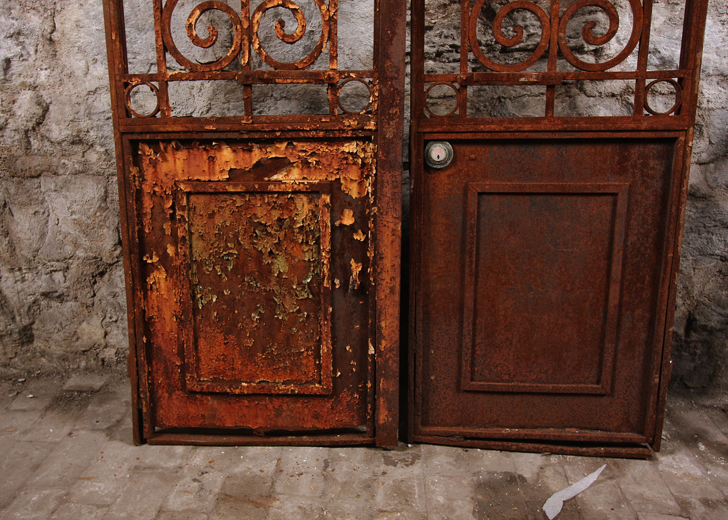 Antique Architectural Salvage Wrought Iron Doors