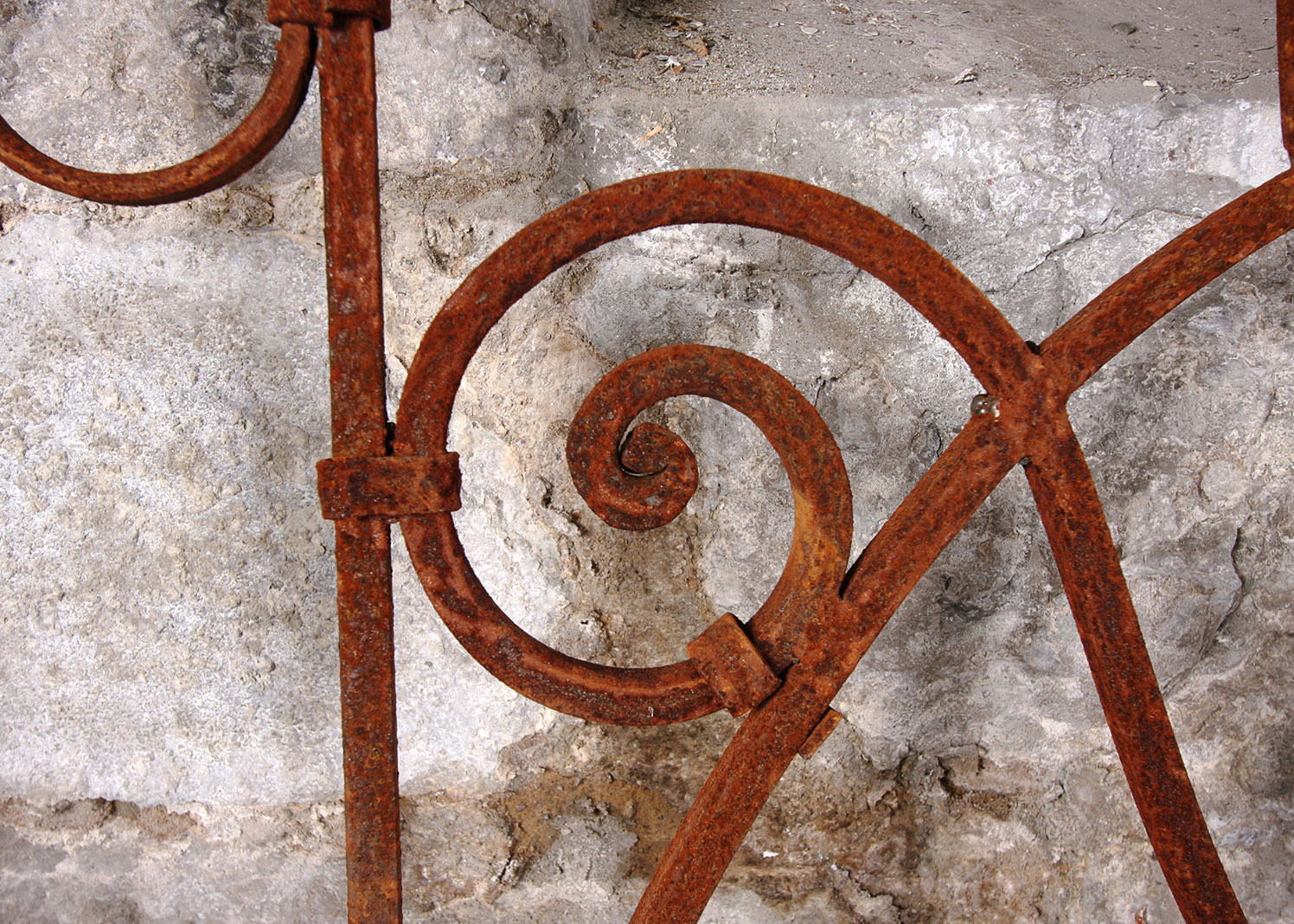 Large Antique Architectural Salvage Wrought Iron Gate Panels