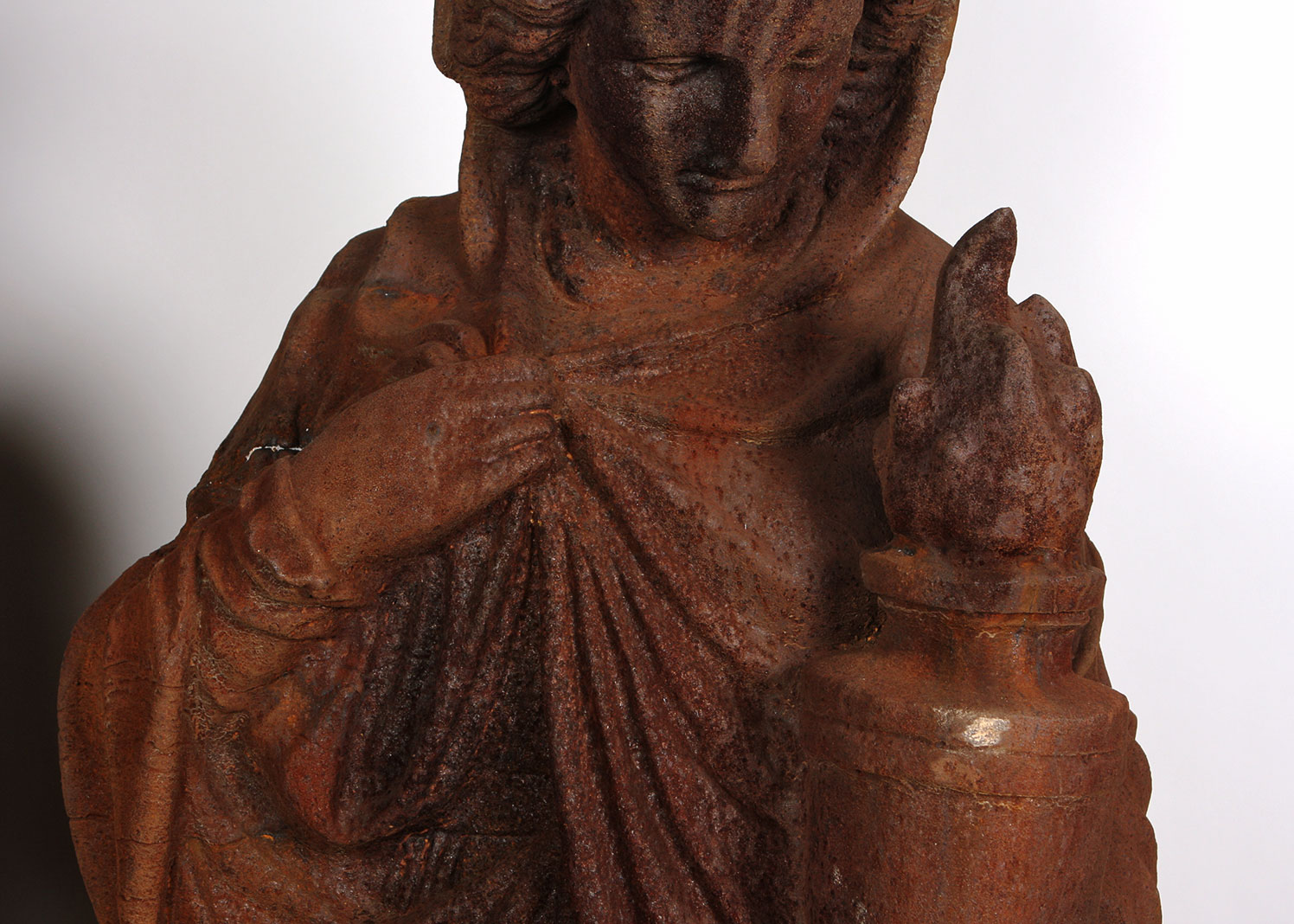 Cast Iron Outdoor Statue of Ancient Greek Woman