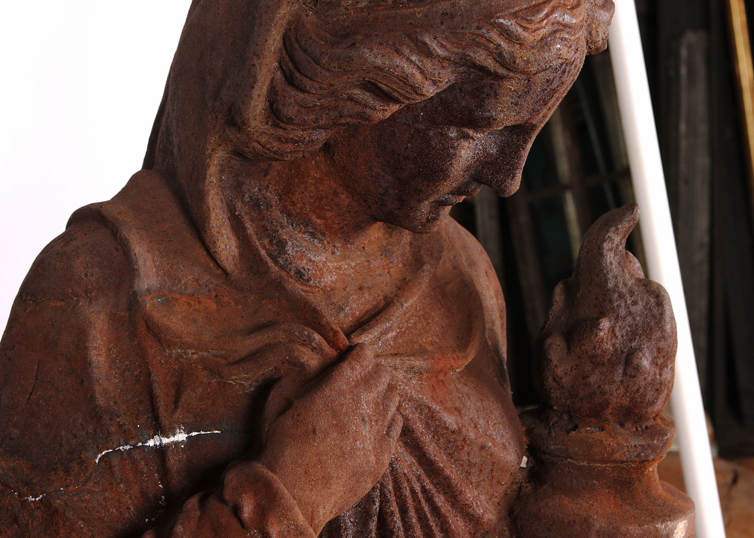 Cast Iron Outdoor Statue of Ancient Greek Woman