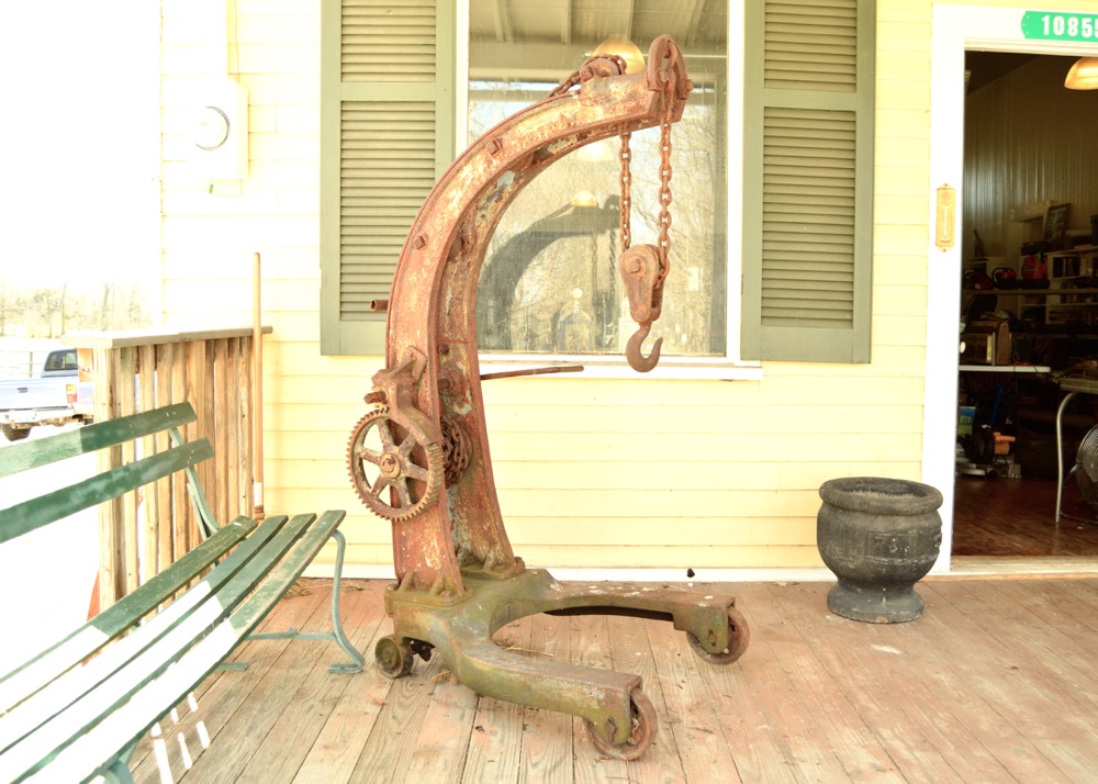 Antique Canton Portable Crane