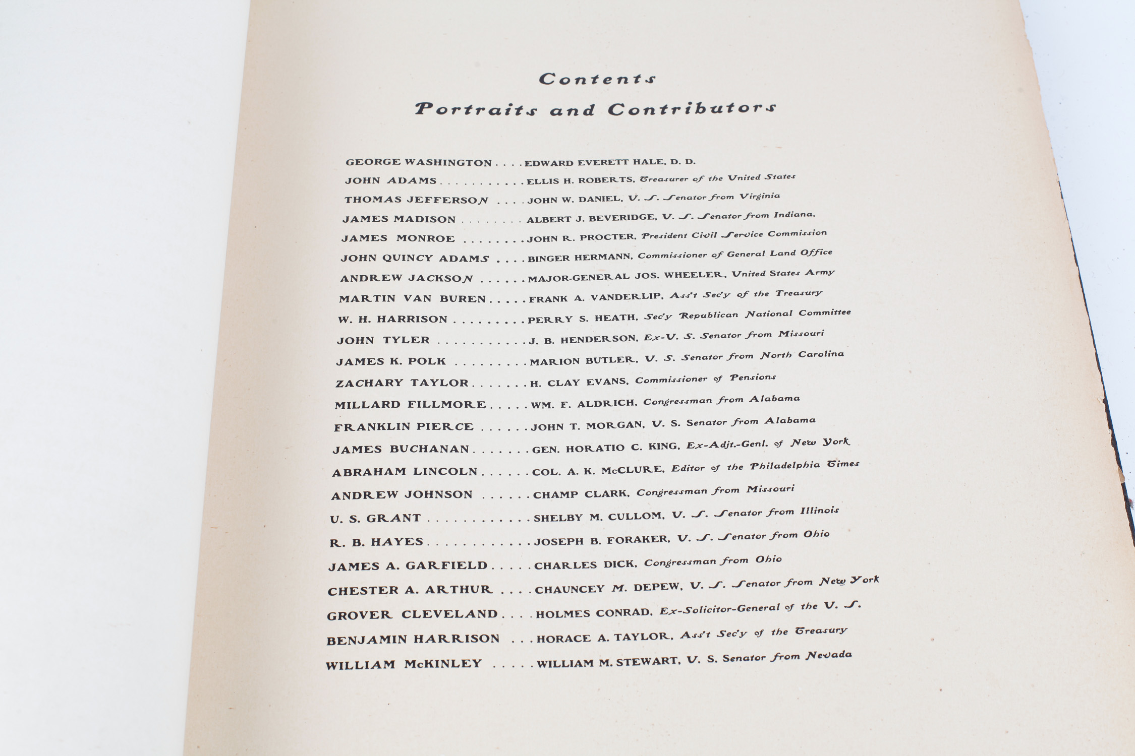 The White House Gallery of Official Portraits of the Presidents