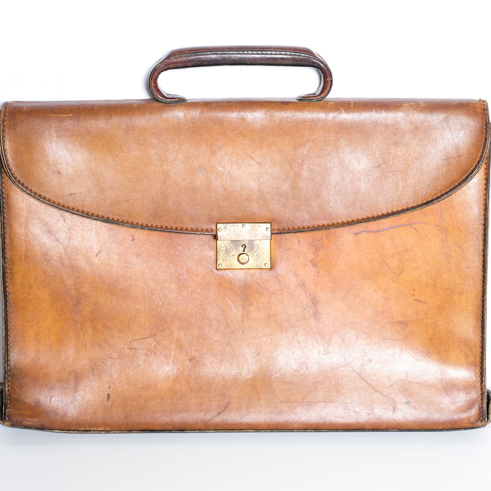 Brooks Brothers Travel Bag and Vintage Leather Briefcase