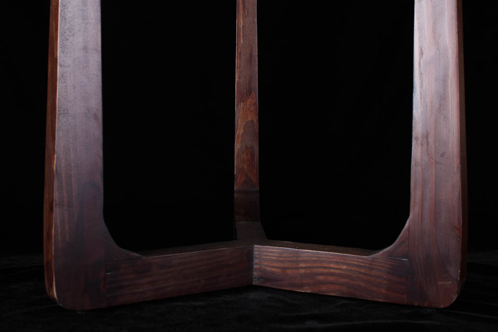 Round Side Table with Camel Bone Inlay