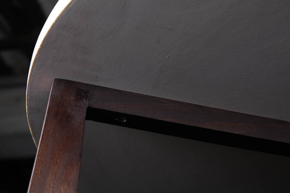 Round Coffee Table with Camel Bone Inlay