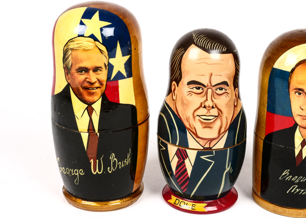 Assortment of Presidential Russian Nesting Dolls