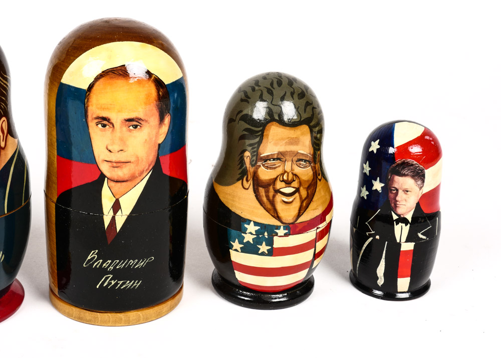Assortment of Presidential Russian Nesting Dolls
